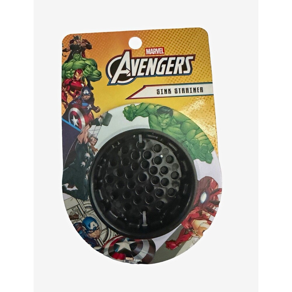 Marvel Avengers Black Plastic Sink Strainer Drop-In/Top Mount Round Kitchen
